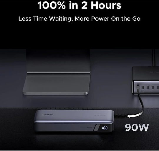 Ugreen PB726 Power Bank 25000mAh 165W με Θύρα USB-A και 3 Θύρες USB-C Power Delivery Γκρι