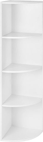 Corner Shelf Wall 129.5x30x30cm White Corner Shelf Wall 129.5x30x30cm White