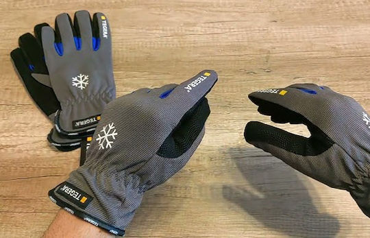Tegera Waterproof Gloves for Work Cold-Resistant Gray Polyurethane 1pcs