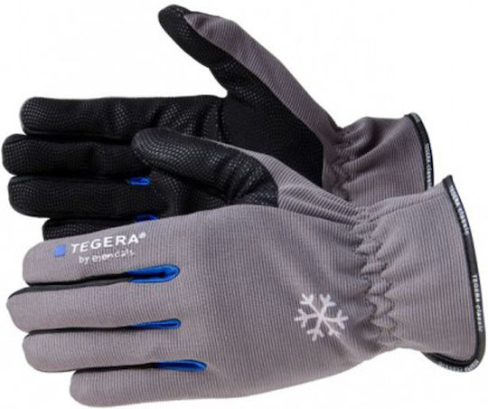 Tegera Waterproof Gloves for Work Cold-Resistant Gray Polyurethane 1pcs