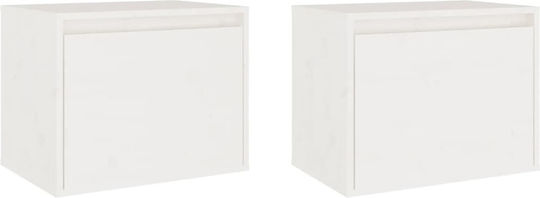 Hanging Living Room Cabinet Made of Natural Solid Wood 45x30x35cm