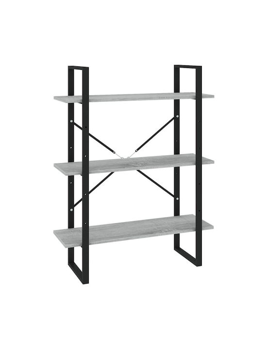 Grey Bookcase 80x30x105cm
