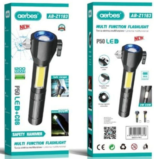 Aerbes Rechargeable Flashlight LED Dual Function