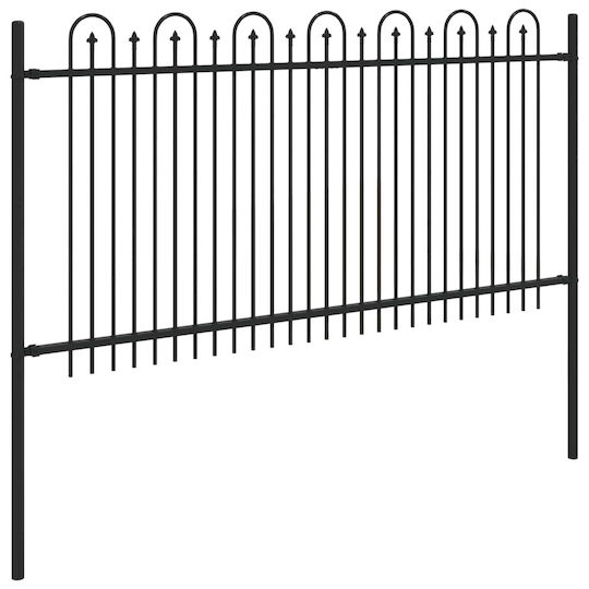 vidaXL Material pentru Împrejmuire Grădină din Oțel 200x150x150buc 1buc Black