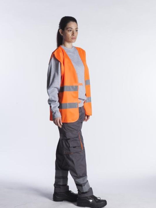 Fageo Men's Safety Vest with Reflective Film Orange