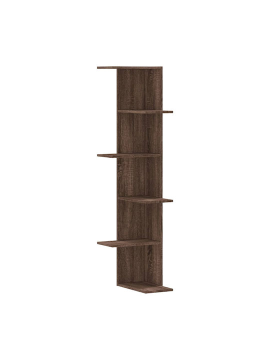 Ъглова Поставка Стенен Кафяв дъб 36.5x36.5x140см.