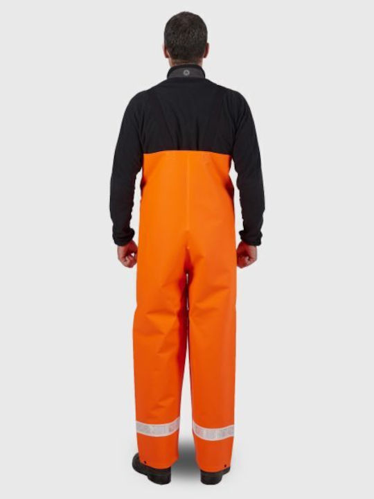 Dock-Long Anorak Wasserdichte Arbeitskleidung Meeresanzug Overall Reflektierende Bänder 3m Hochglanz Orange