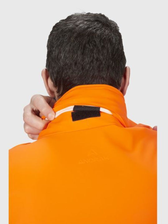 Dock-Long Anorak Wasserdichte Arbeitskleidung Meeresanzug Overall Reflektierende Bänder 3m Hochglanz Orange