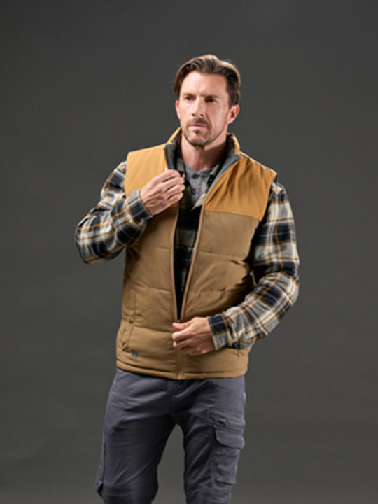 Portwest Ka313 Check Shirt Sherpa Lining Ka3 Brown