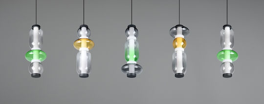 Trio Lighting Κρεμαστό Φωτιστικό Πολύχρωμο Ράγα 100x12x200εκ.