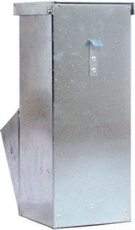 Tycoon Metal Feeder for Chickens and Poultry with Capacity 10lt 15x15x40cm.
