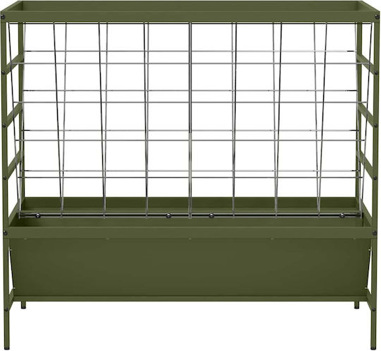 vidaXL Metal Sheep Feeder with 15kg Capacity 100x60x90cm