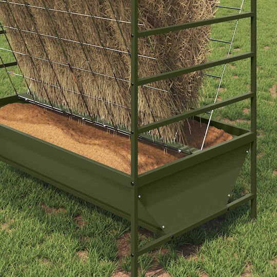 vidaXL Metal Sheep Feeder with 15kg Capacity 100x60x90cm