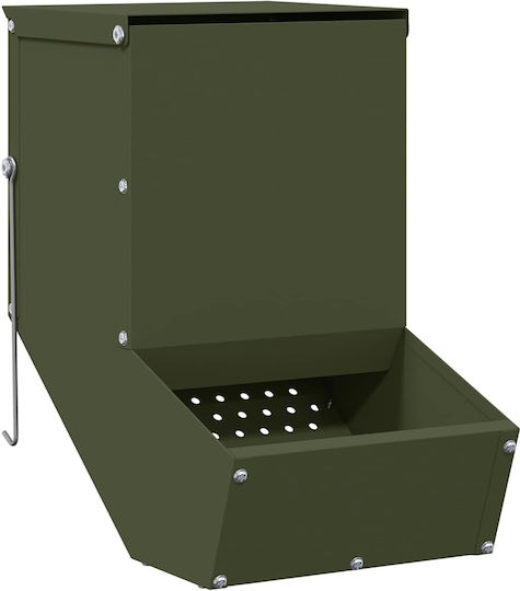vidaXL Hamster olive Feeder with Capacity 1.5kg 17.5x26x28.5cm.