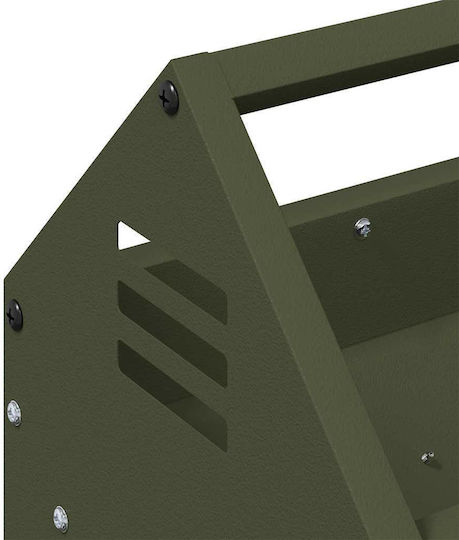 vidaXL Chicken Feeder Trough Olive Feeder for Chickens and Poultry with Capacity 3.93kg 108x20.5x20cm.