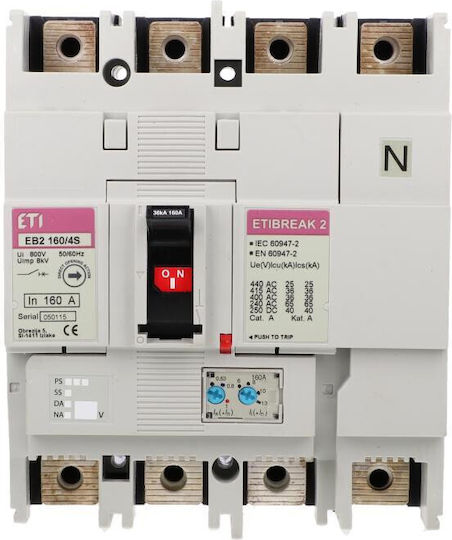 ETI Ρελέ Ράγας Ισχύος 160A Τετραπολικό με Τάση 400V