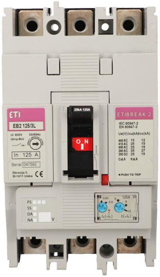 ETI Phase Relays Strom 125A Triple Pole