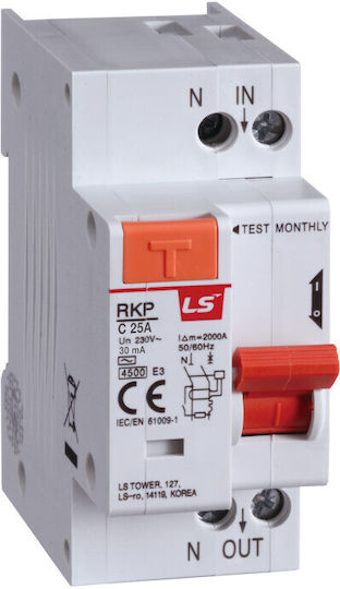 LS Phase Relays Leckage der Erde 16A Single Pole