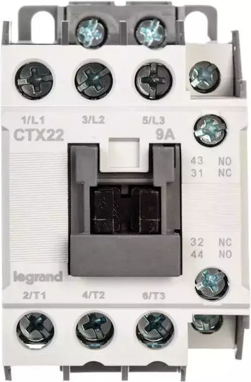 Legrand Ctx3 Ρελέ Ράγας Ισχύος 9A Τριπολικό με Τάση 24V