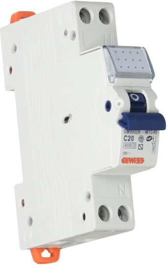Gewiss Αυτόματη Ασφάλεια 20A Μονοπολική AC GW90028
