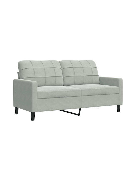 Doppelsitzer Sofas Samt Hellgrau 157x77x80cm