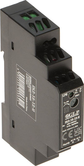 Dl2-15-12-u LED Power Supply Glp/dl2 LED Power Supplies Glp 12V 1.25A 15W Din Rail PS