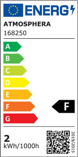 Atmosphera Amber Straight C35 Λάμπα LED 2W 90mm για Ντουί E14 και Σχήμα C35