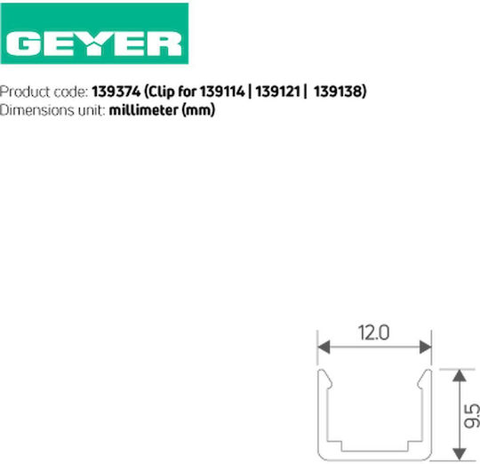 Geyer Clips Endkappen Neon LED 10x10mm
