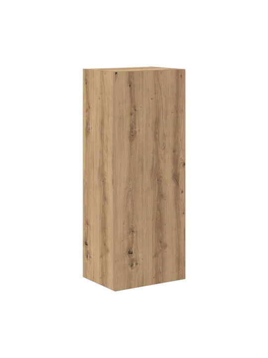 Wall Mounted Living Room Cabinet from Particle Board Artisan Oak 40.5x30x102cm