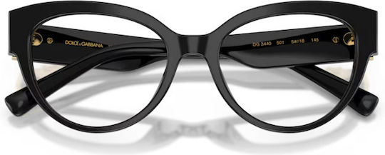 Dolce & Gabbana Brillengestelle Mit Rezept Schwarz DG3440 501