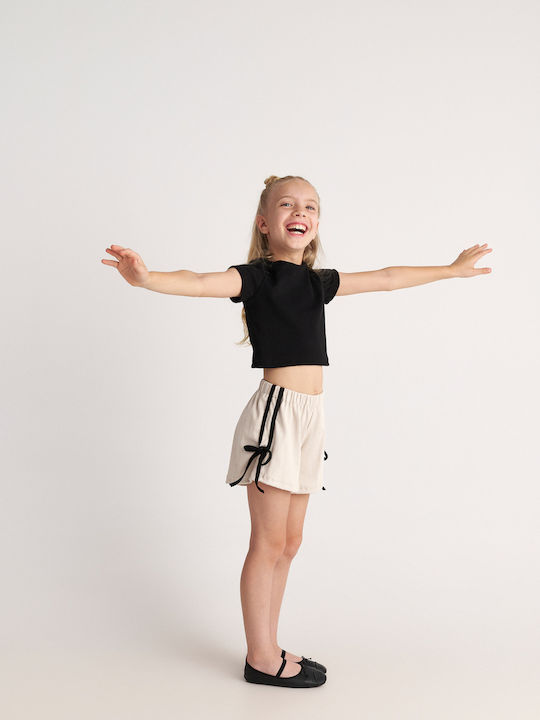 Kids Set with Shorts Summer 2pcs Black
