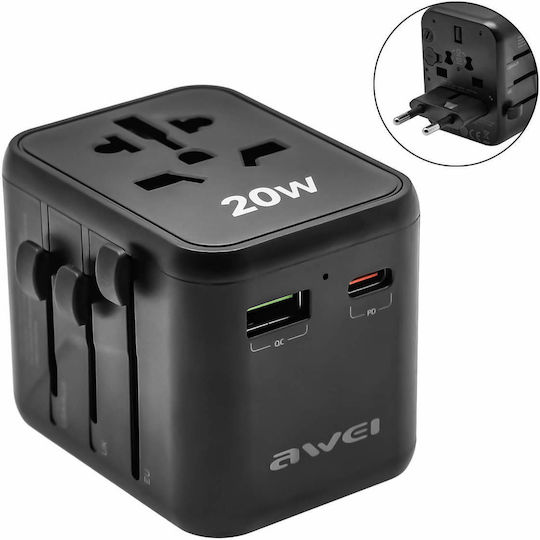 Awei Steckdosenadapter von Universal zu Universal