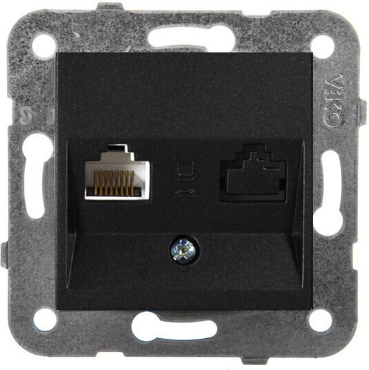 Panasonic Novella контакт 1xrj45 компютър Cat 5e черен 92105532m