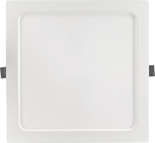 Geyer Square Recessed LED Panel 24W with Cool White Light 6500K 22.4x22.4cm
