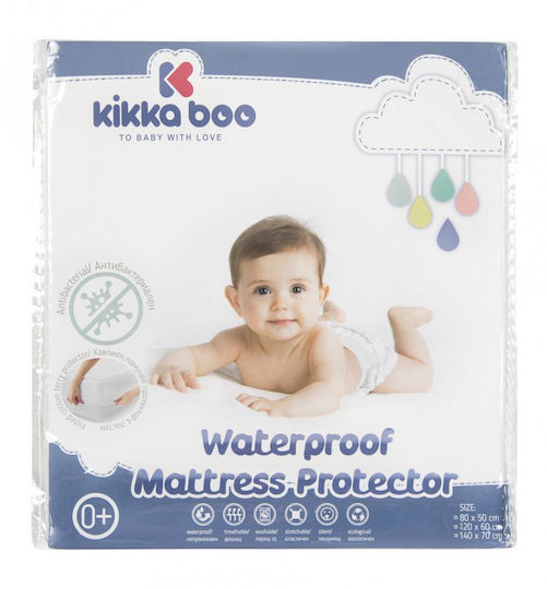 Kikka Boo Protecție Impermeabilă Antibacteriană Pentru Saltea Bebe Pentru Pătuț cu Bandă 120x60cm