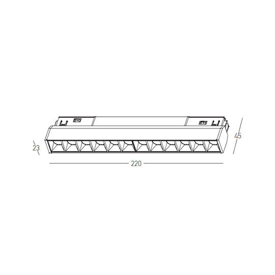 Zambelis Lights LED Lumina liniară Lumină Plafon 8W L22xL4.5xÎ2.3cm