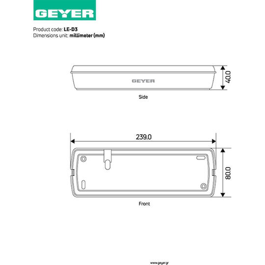 Geyer LED Notfall-Sicherheitsleuchte 1Stück