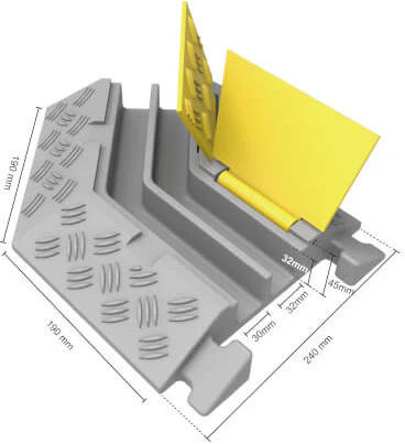 Ecke 45 Grad Bodenkanal 2 Leitungen Kdh-cp-2ε