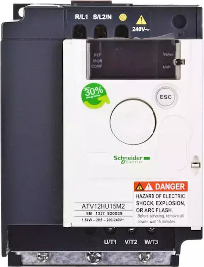 Schneider Electric Ρυθμιστής Στροφών 1.5kW ATV12HU15M2