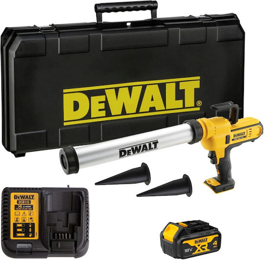 DEWALT Electric Silicone Glue Gun Battery 18V 1x4Ah with Case