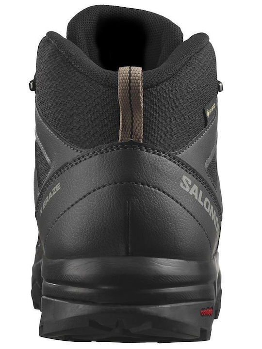 Salomon X Braze Mid GTX Men's Hiking Boots Waterproof with Gore-Tex Membrane Black