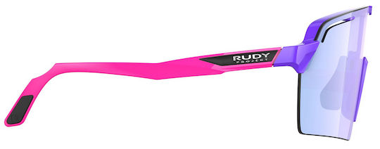 Rudy Project Cycling Glasses with Pink Frame and Multicolour Lenses