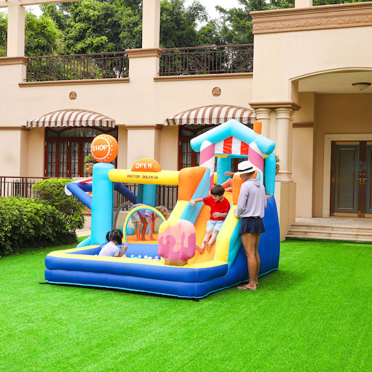 Fun Baby Inflatable with Trampoline and Slide for Age 4-6