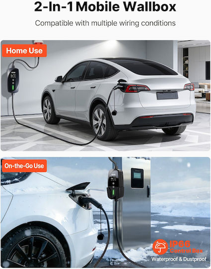 Vevor Portable Three-Phase Charging Station 22kW with Built-in Cable Type 2 (OGBXCDQPM22KJTVAL001V2)