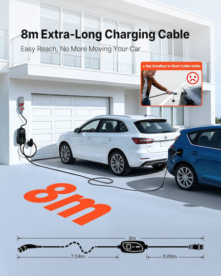 Vevor Portable Three-Phase Charging Station 11kW with Built-in Cable Type 2 (OGBXCDQPM11KC6E73001V2)