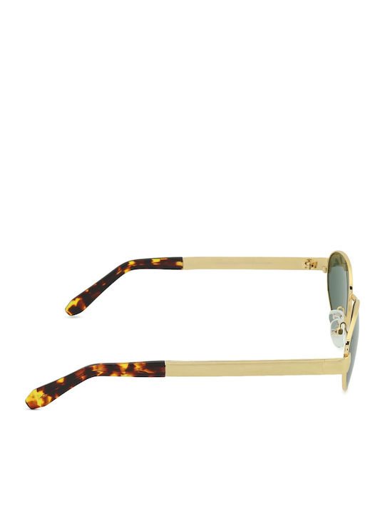 Meller Karam Unisex Sunglasses with Gold Metallic Frame and Gold Polarized Lenses