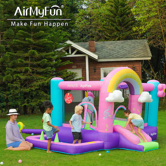 Fun Baby Inflatable Bouncer with Trampoline and Slide for 4-6 Years