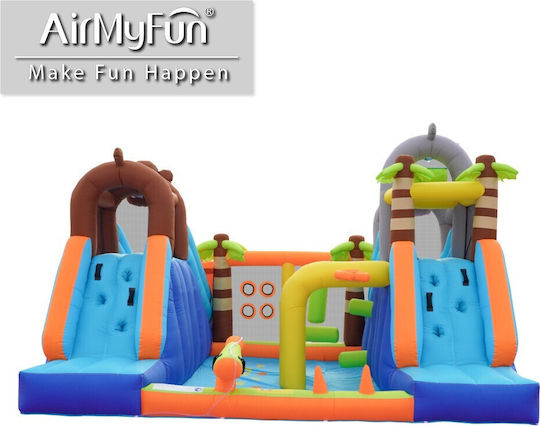 Fun Baby Aufblasbares Jungle mit Trampolin & Rutsche für 6+ Jahre