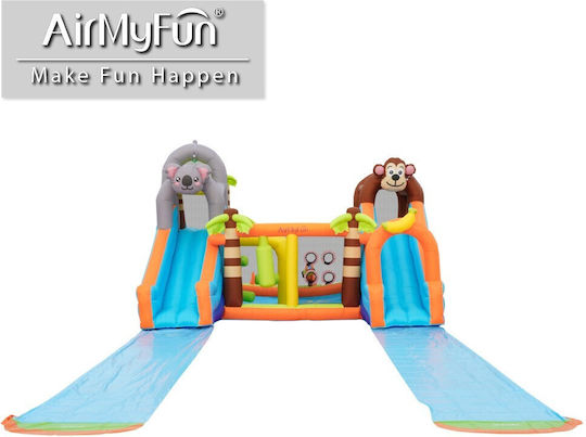 Fun Baby Aufblasbares Jungle mit Trampolin & Rutsche für 6+ Jahre