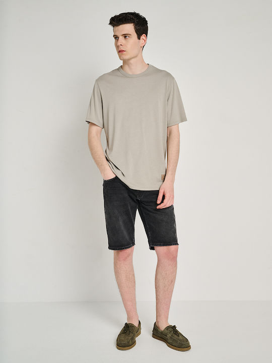 Herrenblusen Kurzarm T-Shirts Grau